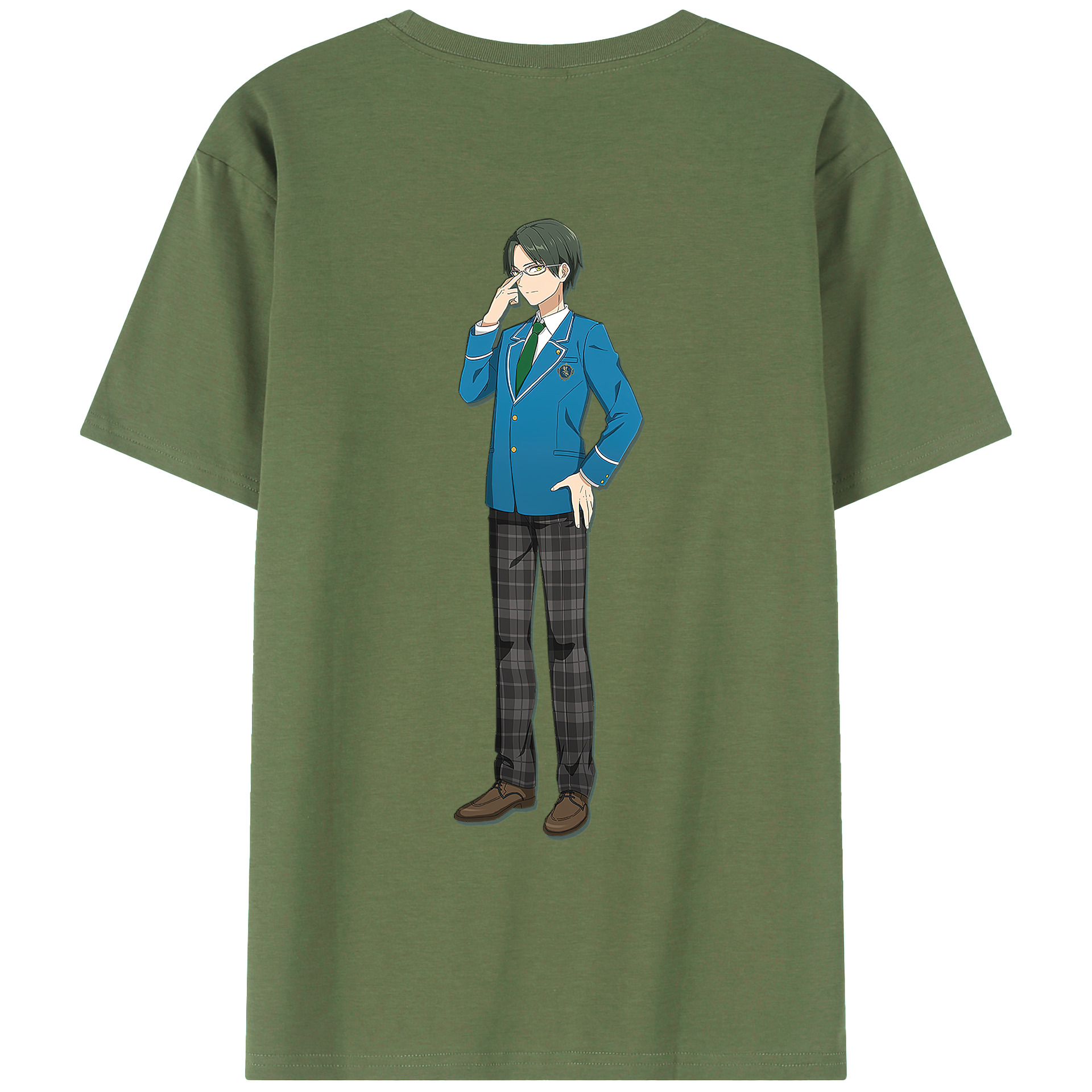 （画像用） あんさんぶるスターズ! Ensemble Stars 綿100％ メンズ半袖Tシャツ（バックプリント） 通気性